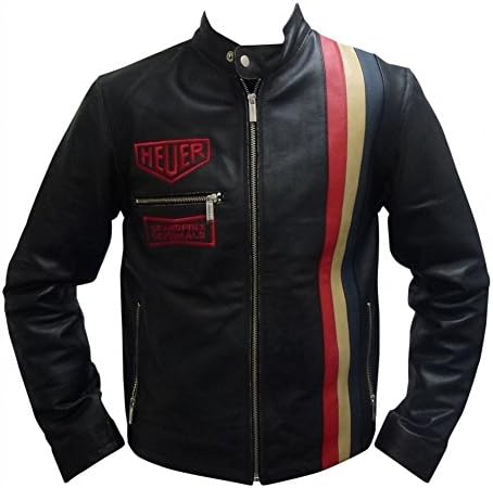 Grandprix Originals Heuer Vintage Leather Jacket Black S
