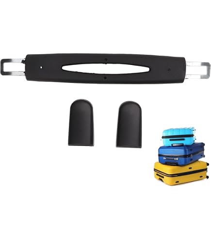 Maniglia Per Valigia MroMax, Colore Nero, In Plastica Resistente, Lunghezza 23,3 Cm, Fori A 214 Mm, Ricambio Universale Per Bagagli