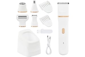 Ziyonix Rasoio Elettrico Donna 5 In 1 Depilatore Corpo Donna Rasoio Donna Inguine IPX7 Impermeabile Rasoio Elettrico Corpo Donna Rasoio Intimo Donna a Secco e Bagnato Indolore Rasoio Parti IntimeDonna