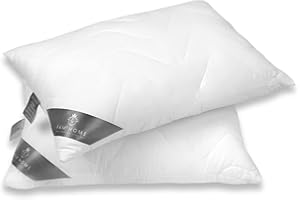 FH FAM' HOME HOME COSINESS FAM Home Poduszka 50 x 70 cm, zestaw 2 sztuk, miękka mikrofibra, możliwość dopasowania – poduszka 50 x 70 cm, dla alergików z optymalnym podparciem, oddychająca poduszka wewnętrzna z zamkiem