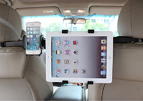 vzer 2Â in 1Â 360Â Grad drehbar Premium Center KFZ KopfstÃ¼tzen Halterung Mit Universal Tablet + Smartphone Cradle Halter Halterung fÃ¼r iPad Pro 24,6Â cm iPad Air iPad mini (passt fÃ¼r alle unter 25,4Â cm Bildschirme)