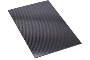 SOFIALXC 3K Feuille De Fibre De Carbone 100% Carbon Board Plaque De Stratifié Finition Twill Mat,250x500mm,2mm