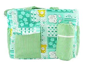 Ole Baby Cute Train Mother Diaper Bag Denim Baby Bag/Nappy Bag/Diaper Tote/Stroller Straps Bag/Diaper Bag/Mummy Bag/Handbag/Travel Organizer Bag/Multi-Function Jumbo Diaper Bag