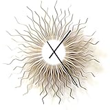 Medusa Silber XL - zeitgenössische Wanduhr im größeren Ausmaß