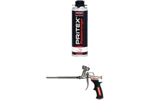 ‎PRITEX PU gun cleaner set, 500 ml, including construction foam gun, construction foam gun cleaner, assembly gun cleaner