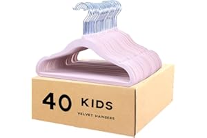 haweeli Cintres en Velours Bébé pour Enfants[Paquet de 40] (29,5cm) pour Manteaux, Chemises, Robes, Pantalons