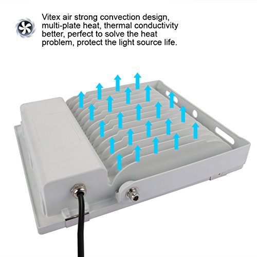 LEDMO® Warmweiß 50W Led Fluter, 2017 Neu Stil Außenstrahler, CRI>80 IP65 LED Flood light Lampen Spotlicht Leuchtmittel Flutlicht - 5