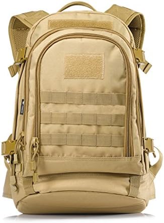 Yakeda® Waterproof Rucksack 600D Polyester, Waterproof Backpack Rucksack Military Tactical – A88051 couleur de boue Size:Modéré