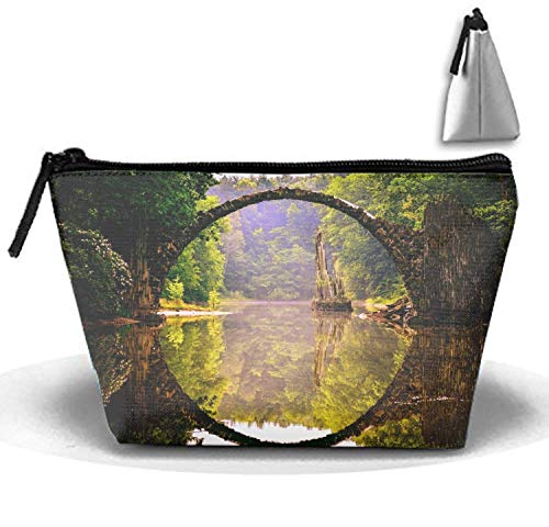 Preisvergleich Produktbild Teufel-Brücken-Reisekosmetiktasche tragbare trapezförmige Strorege-Beutel-Make-uphandtasche