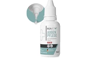 ReaVET collyre spécial pour Chiens et Chats, pour Les Yeux irrités et Les Taches de Larmes, Soin des Yeux à l'argent colloïdal