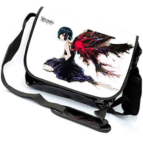 Preisvergleich Produktbild MiracleL, Canvas-Umhängetasche, Design: Anime Cosplay schwarz Tokyo Ghoul 40cmx21cmx12cm