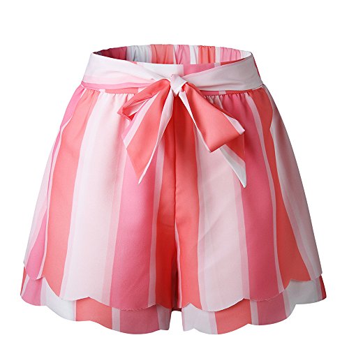 Women Casual Shorts,Mosstars Ladies Sale Solid Color Petal Double Layer Pants Womens Printing High Waist with Pockets Soft Pyjama Short Black