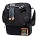 Price comparison product image BOMKEE Waterproof Shoulder Bag Messenger Bag Crossbody Handbag fits iPad & Tablets under 10 inch for Travel Sport Camping Hiking, Black