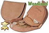 Woodland - Pequeño pequeño monedero hecha de piel de ante naturales, suaves