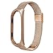 Produktbild Vamoro Für Xiaomi Mi Band 3 Edelstahl Milanese Luxus Ultradünne Armbandschlaufe Edelstahl Metall Uhrenarmband Ersatz Uhren-Armband (Rose Gold)