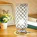 Produktbild Kristall Tischlampe, Dekorative Nachttischlampe mit silbernem Lampenschirm für Wohnzimmer, Schlafzimmer, Esszimmer (Ohne Birne)