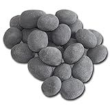 etanol como combustible para autos Realista Pebble imitación 24 piezas de cerámica piedras, gris chimenea de Gel Bioetanol quemador decoración planta Bowl decoración de mesa
