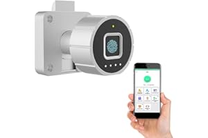 Cerradura de cajón de huellas dactilares aplicación de teléfono eLinkSmart/huellas dactilares/desbloqueo remoto, cerradura de gabinete 22MM, cerradura biométrica sin llave para muebles