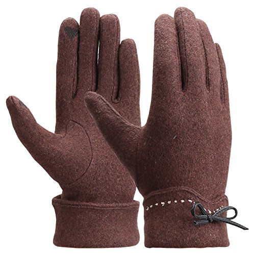 Magic Zone - Guantes - para mujer Colore del caffè Talla única 