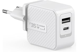 AIONEUS Chargeur USB C Rapide pour iPhone 15 14 13 12 11 Pro/Pro Max SE X XR XS Mini 8 7 6S 5S, Samsung Galaxy, Google Pixel, Huawei, 35W Prise Adaptateur Type C Secteur Mural Alimentation