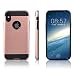 Produktbild iPhone X Hülle, ZaPro® Extrem Fallschutz Doppelte Schutzschicht Stoßabweisende Handyhülle Silikon TPU Innenteil + Polykarbonat Außenteil Schutzhülle für Apple iPhone X Case Cover (Rosé-Gold)