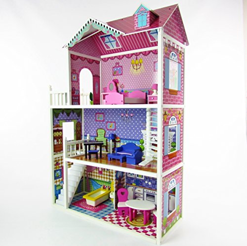 Butternut Large Mansion Wooden Dolls House & Accessories