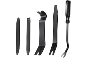 Maykafay Kit di Smontaggio per Riparazioni Auto, 5pcs Rimozione Ricambio Cunei in Plastica Leve Refit Set, Removal Tools Kit, Auto Trim rimozione Installer Pry Strumento Attrezzi,Nero