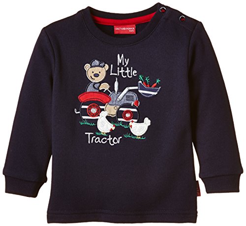 SALT AND PEPPER Baby Boys Crew Neck Long Sleeve Sweatshirt -  Blue - 6-9 Months