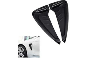 Prese D'aria auto Decorative Esterne,MoreChioce Universell Prese d Aria Auto Cofano Cofano Aria Coperchio Decorativo Vent Copertura Netta Adesivo Decorativo,Nero