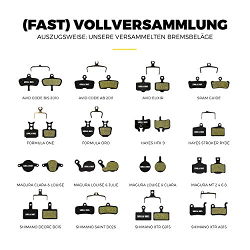 Avid Juicy 3 5 7 Carbon Ultimate und Avid BB7 Bremsbeläge für MTB & Road mechanische Scheibenbremse Ball Bearing Organic Beläge Bike Bremse Bremsbelag | Gorilla Bikes High Performance Disc Brake Pad - 7