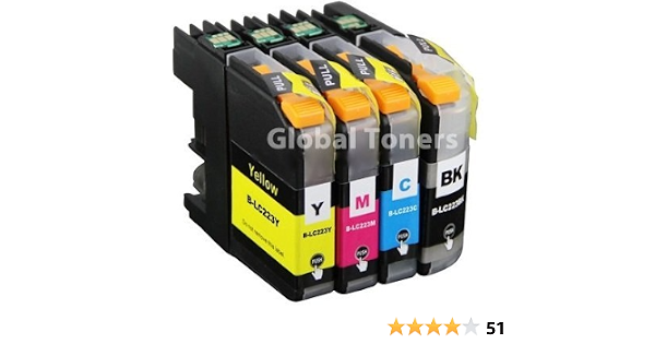 Brother Compatible Chipped Printer Ink Cartridges LC-223 Multipack For  Brother DCP-J4120DW, MFC-J4420DW, MFC-J4620DW, MFC-J4625DW, MFC-J5320DW,  MFC-J5620DW, MFC-J5625DW, MFC-J5720DW by Global Toners (Brother LC 223 -  One Set (4 Inks)) : Amazon.co.uk 