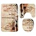 Produktbild Hipsteen 3Pcs Eiffelturm Badezimmer Wolldecke gesetzte Flanell Stoff Fußboden Matten Toiletten Satz Abdeckungs Teppich
