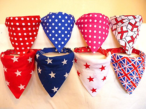 HAND-MADE-SLIDE-ON-DOG-BANDANA-In-Various-Colours-Designs