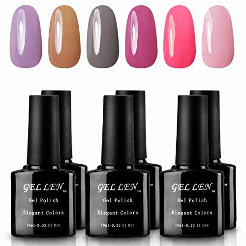 Gellen Brand 10mL 6 pcs Starter Kit Nail Lacquer Gel Nail Polish Gel Colors #7