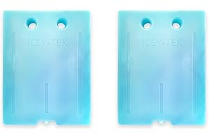 ICEY-TEK THE NEXT GENERATION Icey-Tek - Large Gel Ice Packs - Reusable Cooler Packs + Commercial Grade Cooling Solution for Cool Boxes and Cooler Bags - Freezer Packs - Pack of 2