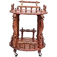 Aarsun Wooden Service Trolley (Standard, Brown 3)