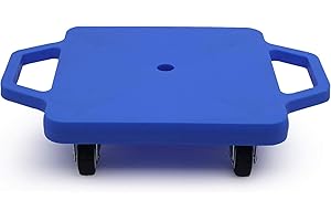 ARK MIIDO Kids Sitting Scooter Board with Handles Swivel Casters Square Plastic Floor Surfer for Gym Class Children Physical Education Home Use…