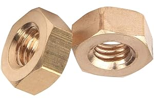 Xiedeai Ottone Dado Esagonali - Esagonale Testa Dadi di Bloccaggio Metric Filo FerOttonenta Elementi di Fissaggio M5