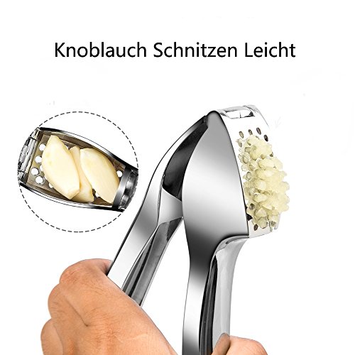 Knoblauchpresse, Cooleaf Zinklegierung Knoblauchschneider, Garlic press - 5