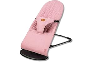 DERMODIVA Asalvo Bjorn Paradise sdraietta antireflusso neonato, 0-13 kg, ergonomica e reclinabile, cotone trapuntato traspirante (rosa)