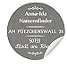 Produktbild 3x24 Bedruckte, runde Adressaufkleber, Hochzeitsaufkleber selbstklebend, Chic Grau, Namenssticker, Etiketten mit Namen und Adresse personalisiert, MATTE Papieraufkleber rund, 4cm Durchmesser,