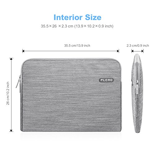 Plemo Hülle Sleeve Tasche aus Denim-Gewebe für 33-33,8 cm (13-13,3 Zoll) Laptop / Notebook Computer / MacBook / MacBook Pro / MacBook Air, Grau - 2