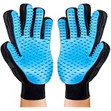 2 Pack Pet Dog &amp; Cat Grooming Glove【2017 Upgrade Version】, Pet Grooming Gloves Brush for Long &amp; Short Fur + Pet Hair Remover Brush+Furniture Clean Tool &amp;Gentle Deshedding Brush (1 Pair Left and Right Hand)