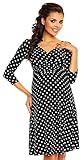 Zeta Ville Women's Maternity Wrap V-neck Polka Dot Dress Summer Spot Dress 017c