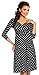 Zeta Ville Women's Maternity Wrap V-neck Polka Dot Dress Summer Spot Dress 017c (Black with Dots, UK 18/20)
