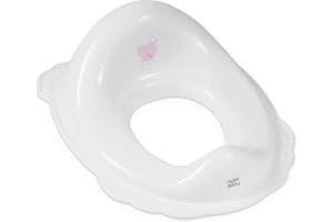 Hylat Baby Réducteur de toilettes pour enfants, utile pour l'apprentissage de la propreté, pour filles et garçons, matériau solide, caoutchouc antidérapant, Couleur : blanc - Motif : Hug me