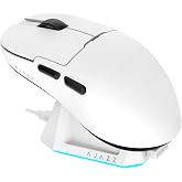 Coverzone AJAZZ AJ159P MC 3 Modlu 1000Hz 12.000 DPI Manyetik Şarj İstasyonlu PAW 3311 Optik Sens&ouml;r Gaming Mouse (Beyaz)