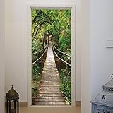 PAPEL PINTADO PUERTA PUENTE COLGANTE - MADE IN GERMANY: Este papel pintado de murimage de alta calidad se fabrica en Alemania. Los colores son brillantes, resistentes a la luz y sin olor, por lo que son 100% adecuados para sus espacios de vida. Fácil instalación con el pegamento incluyendo.