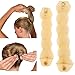 NALATI Beauty Buns Magic Hair Styling Styler Twist Ring Former Shaper Doughnut Donut Chignon Bun Maker Clip Hair Curler Accessory Small OR Large (Small,Beige)