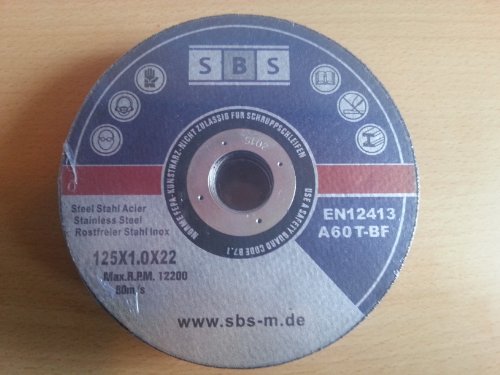 50 Stück Inox Trennscheiben 125 x 1,0 x 22,23 mm für Winkelschleifer / Flex, EN12413, A60 T-BF